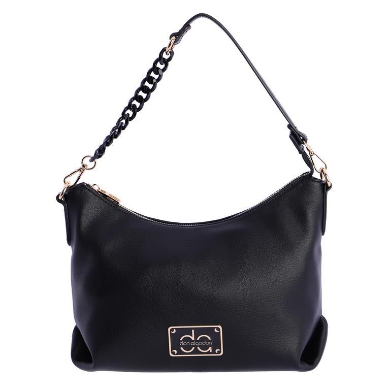 Bolso gondola con cadena Don Algodón 7850 negro