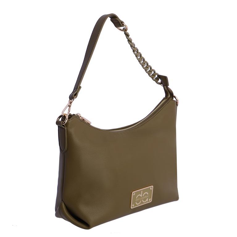 Bolso gondola con cadena Don Algodón 7850 verde lateral