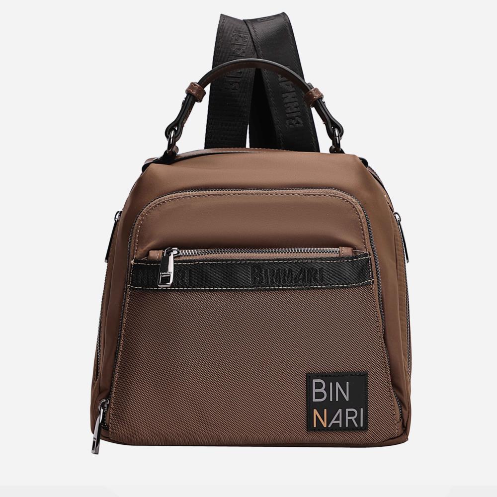 Bolso mochila trapezoidal cordura Binnari nuez