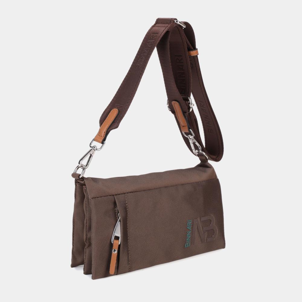 Bolso bandolera pequeño con tapa cordura Binnari Bailen lateral