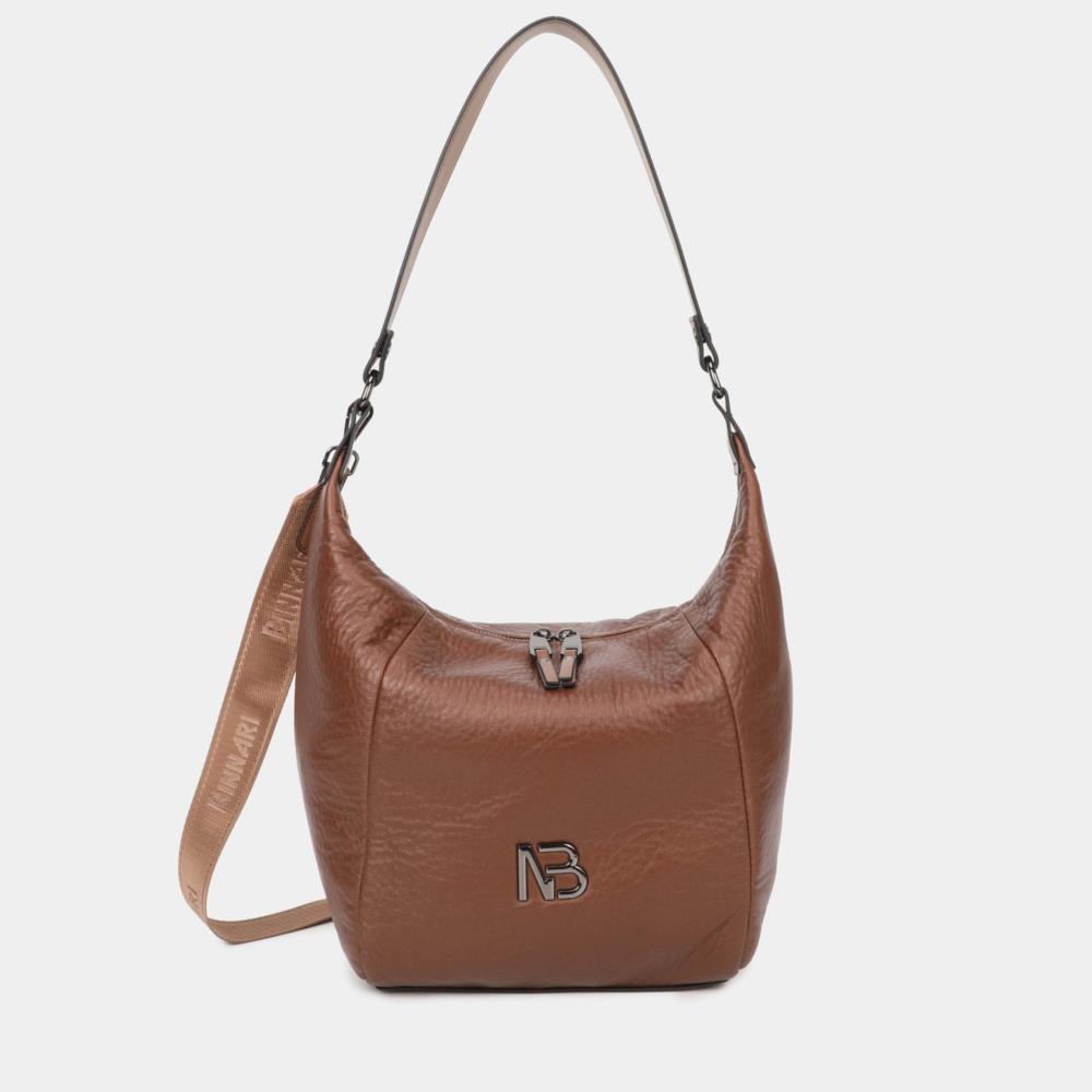 Bolso gondola soft Binnari Marbella Tabaco