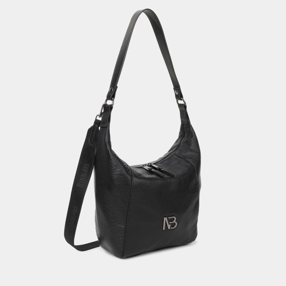 Bolso gondola soft Binnari Marbella Negro lateral