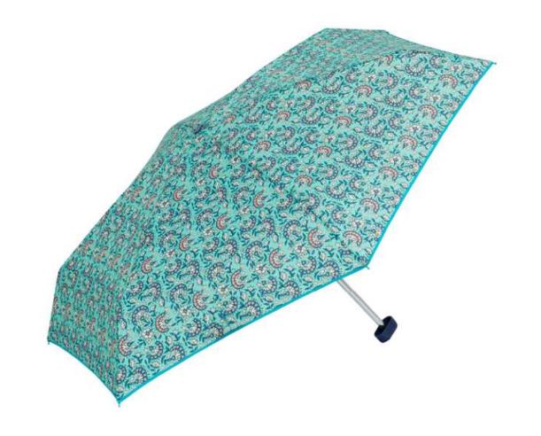 Paraguas plegable mini con cremallera estampado flor etnica Gotta Ezpeleta 11471 abierto